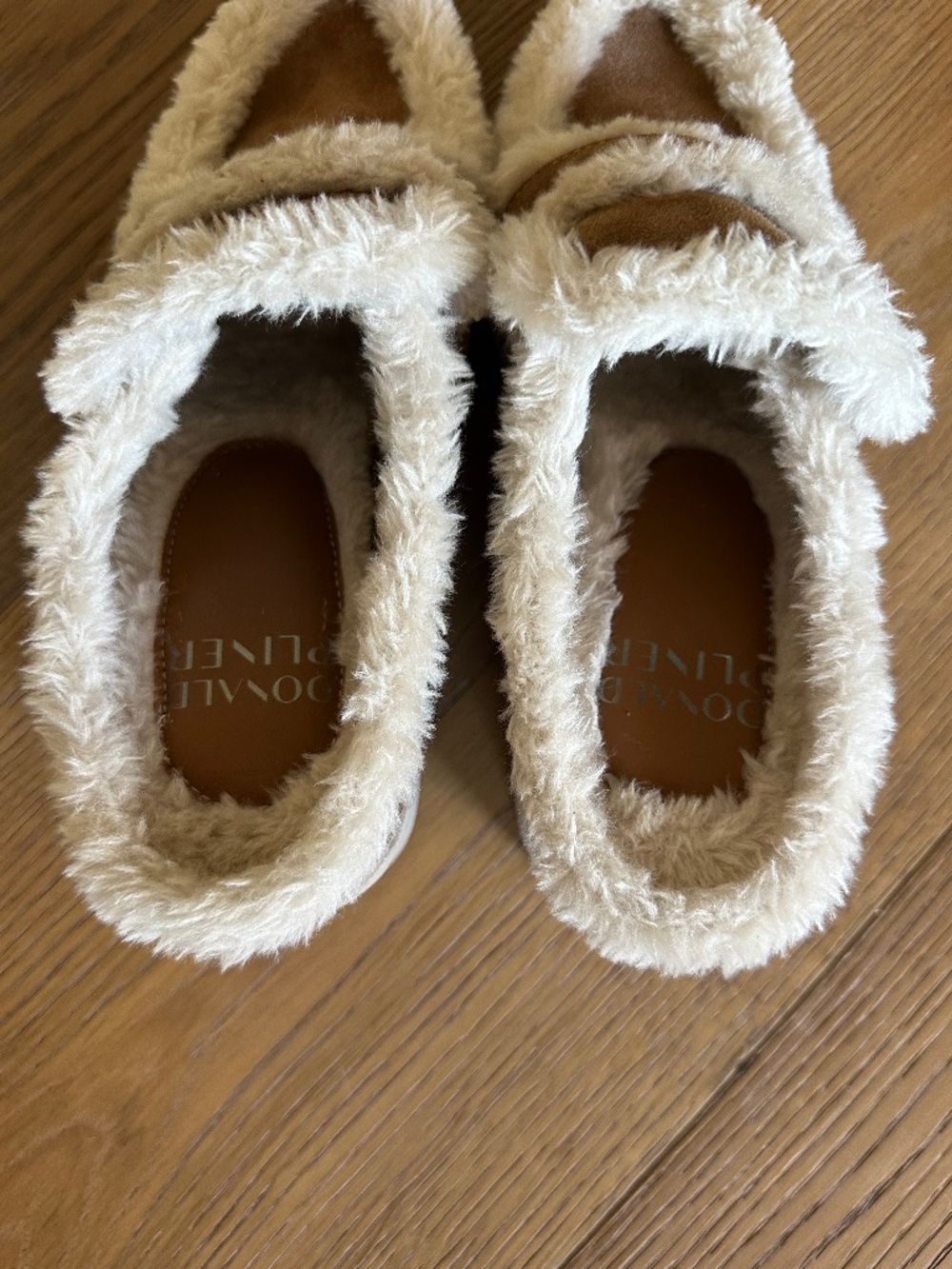 Donald Pliner Jackpot Brown Leather Faux Shearling Mule Size 8 - Picture 8 of 13